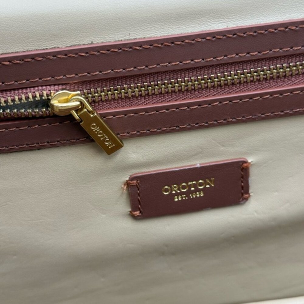 🆕 OROTON 🧿 NWOT Evelyn Baguette Bag, Rustic Brown - Picture 10 of 16
